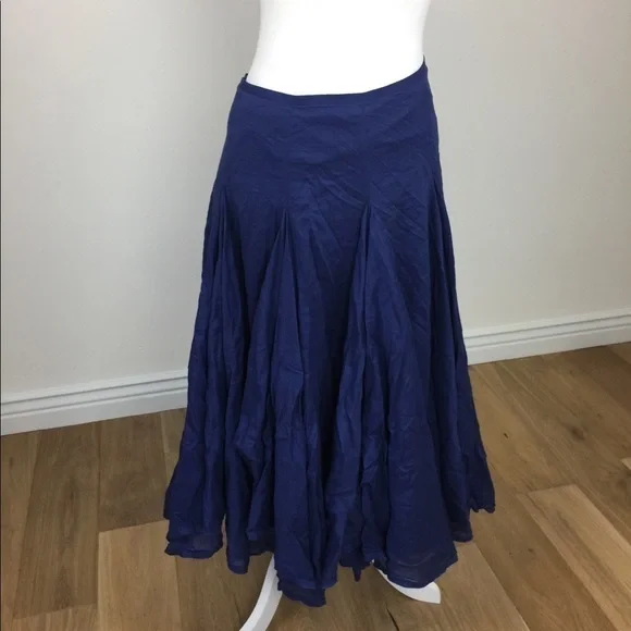 Charles Nolan Cotton Gathered Midi Swing Skirt